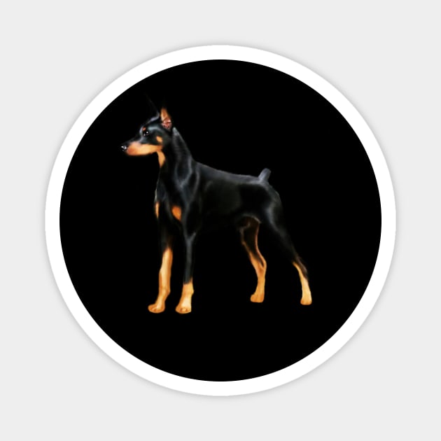 Doberman Dog, Love Doberman Dogs Magnet by logiamerch